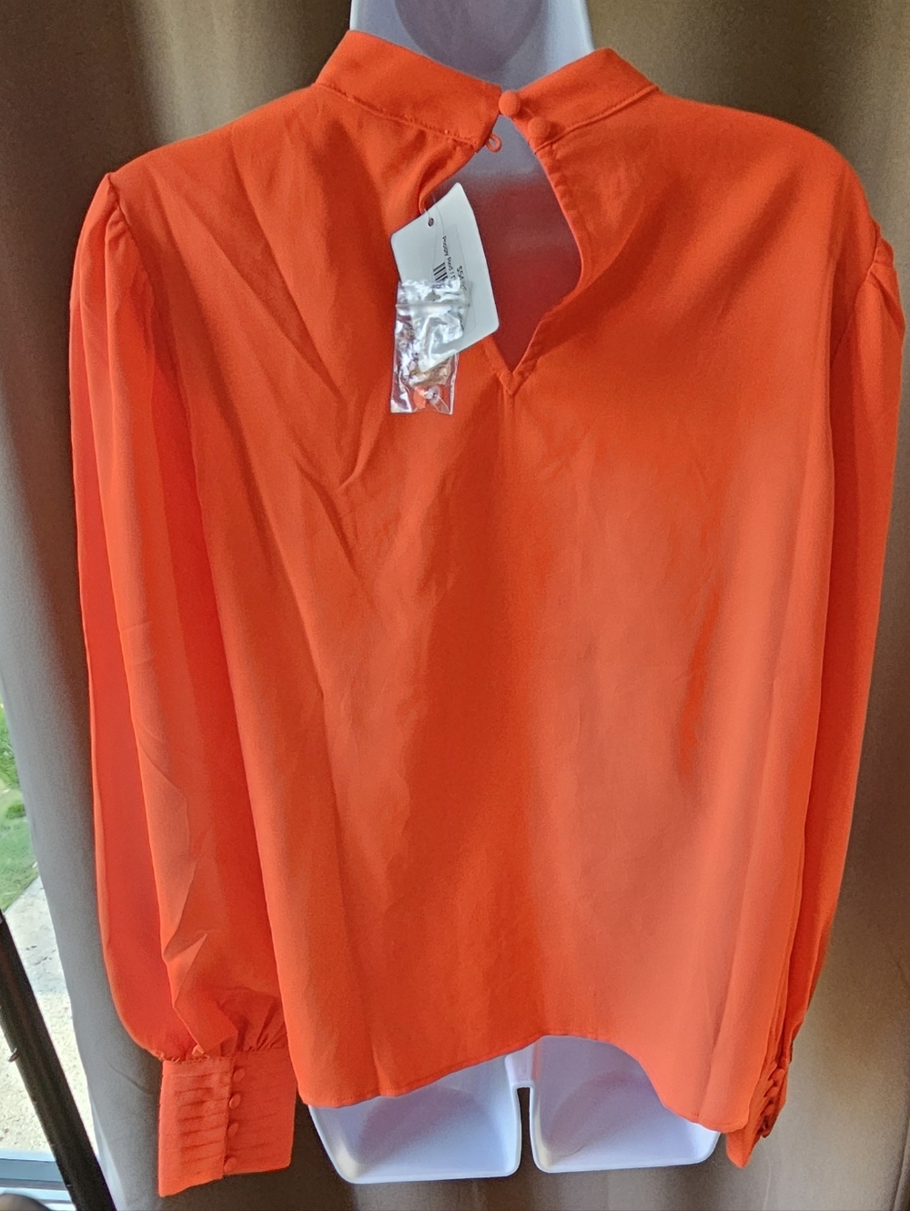 NWT Flying Tomato Red Long Sleeve Blouse • High Neck - Picture 2 of 7